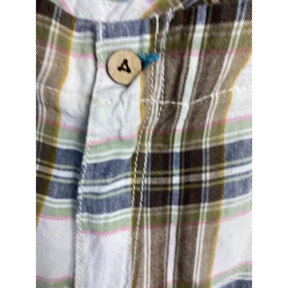 Tommy Bahama Linen Relax Mens Shorts Size 38 Plaid Chino Vacation Brown beach - Picture 7 of 14